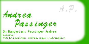 andrea passinger business card